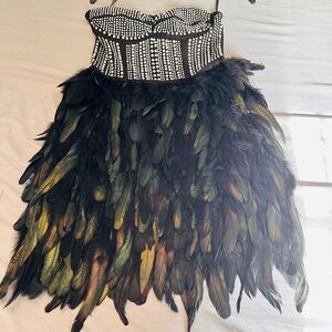 Fashion Nova Black Corset Dress-Size Small